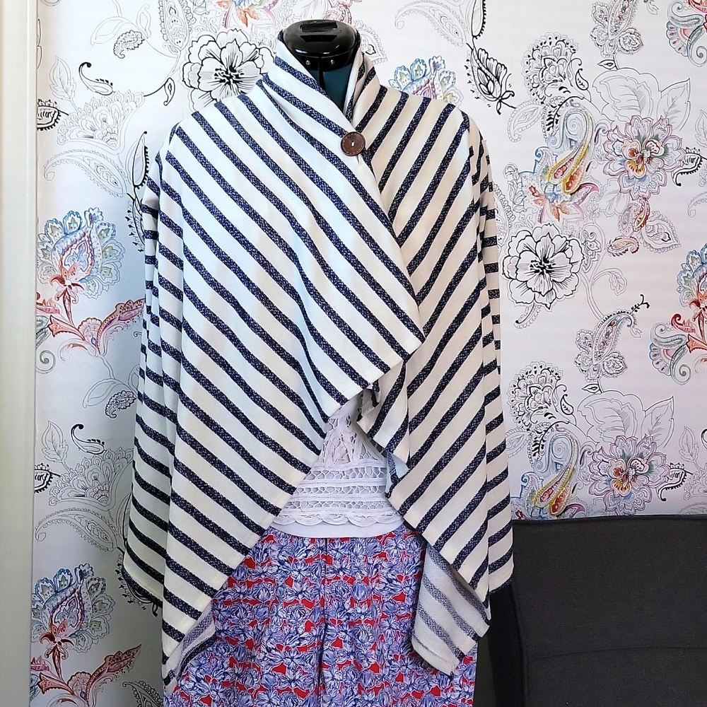 Bobeau One Button Boho Cardigan